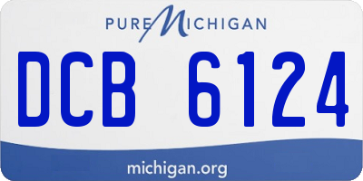 MI license plate DCB6124