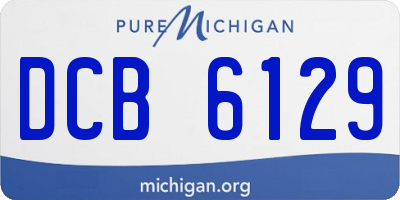 MI license plate DCB6129