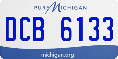 MI license plate DCB6133