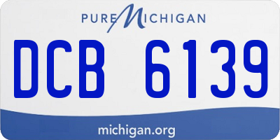 MI license plate DCB6139