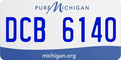 MI license plate DCB6140