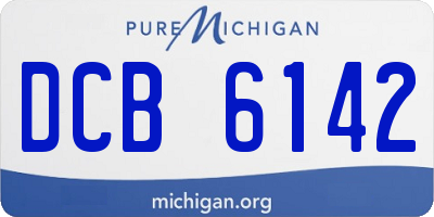 MI license plate DCB6142