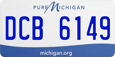 MI license plate DCB6149