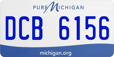MI license plate DCB6156