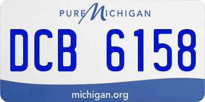 MI license plate DCB6158