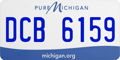 MI license plate DCB6159