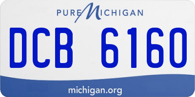 MI license plate DCB6160
