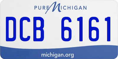 MI license plate DCB6161