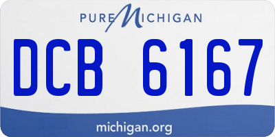 MI license plate DCB6167
