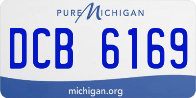 MI license plate DCB6169