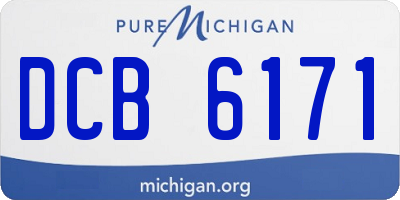 MI license plate DCB6171