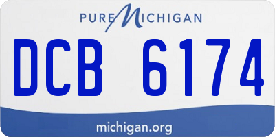 MI license plate DCB6174