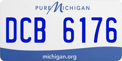 MI license plate DCB6176