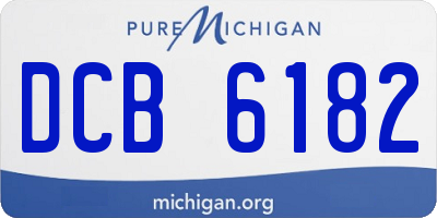 MI license plate DCB6182