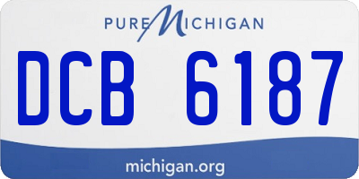 MI license plate DCB6187