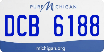 MI license plate DCB6188