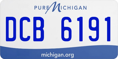 MI license plate DCB6191