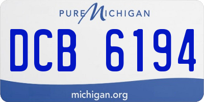 MI license plate DCB6194