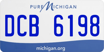 MI license plate DCB6198