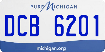 MI license plate DCB6201