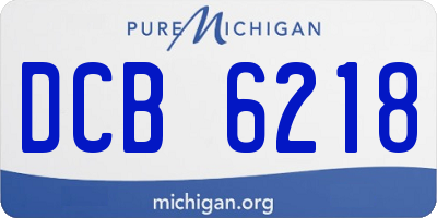 MI license plate DCB6218