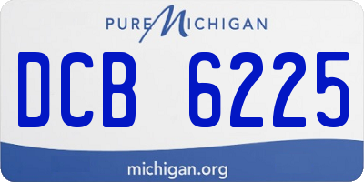 MI license plate DCB6225
