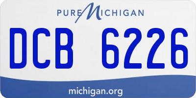 MI license plate DCB6226