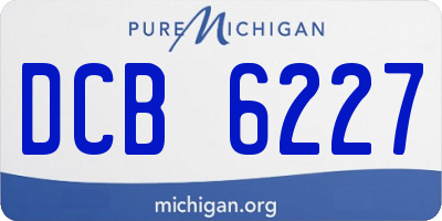 MI license plate DCB6227