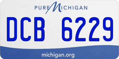 MI license plate DCB6229