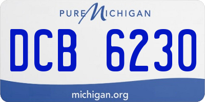 MI license plate DCB6230