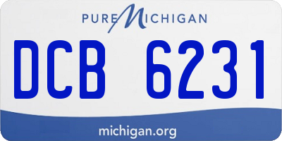 MI license plate DCB6231