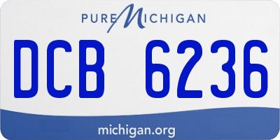 MI license plate DCB6236
