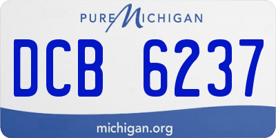 MI license plate DCB6237