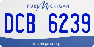 MI license plate DCB6239