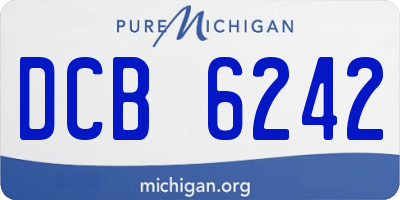 MI license plate DCB6242