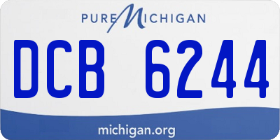 MI license plate DCB6244