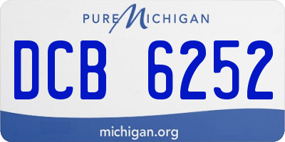 MI license plate DCB6252