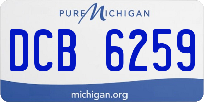 MI license plate DCB6259