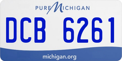 MI license plate DCB6261