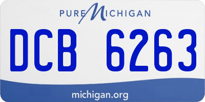 MI license plate DCB6263