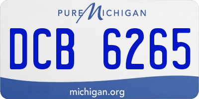 MI license plate DCB6265