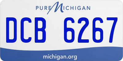 MI license plate DCB6267