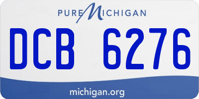 MI license plate DCB6276