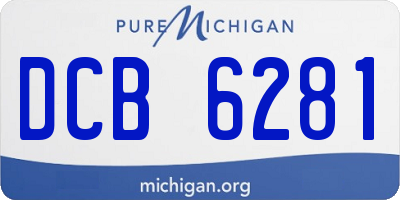 MI license plate DCB6281