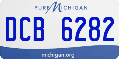 MI license plate DCB6282