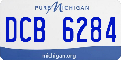 MI license plate DCB6284