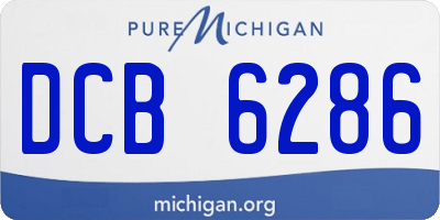 MI license plate DCB6286