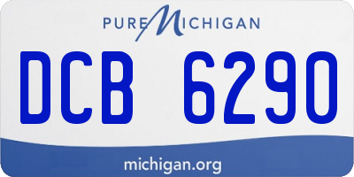 MI license plate DCB6290