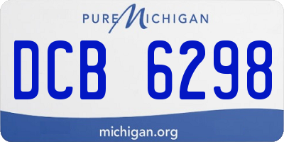MI license plate DCB6298