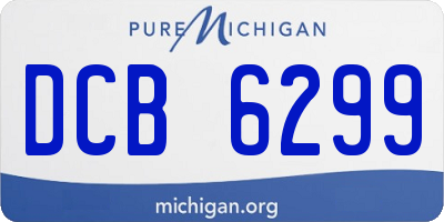 MI license plate DCB6299